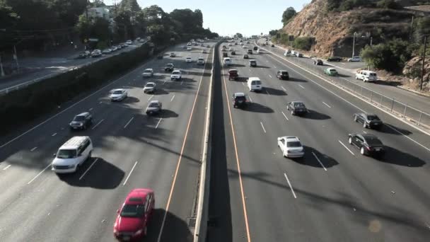 Vista Sobre Interstate Sunset Boulevard Los Angeles Califórnia Eua — Vídeo de Stock