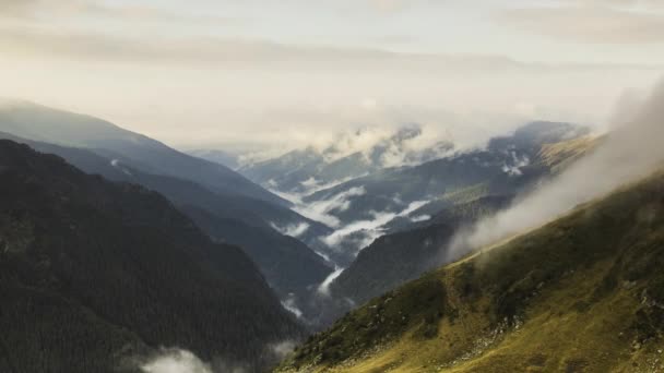 Mountains Sunset Clouds Moving Time Lapse — Stock Video