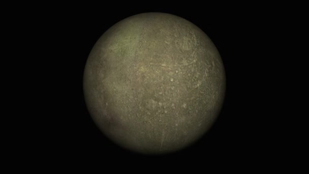 Animazione Planet Mercury Sfondo Nero Sfondo Nero — Video Stock