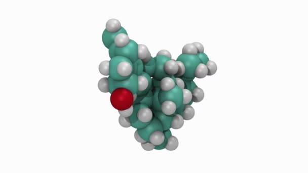 Molécule Vitamine Sur Fond Blanc — Video