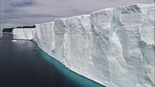 Vista Panorámica Plataforma Hielo Erebus Golfo Terror Antártida — Vídeo de stock