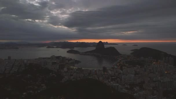 Rio Janeiro Brezilya Üzerinde Gün Doğumu Timelapse — Stok video