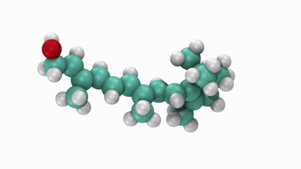 Molekula Vitaminu Bílém Pozadí — Stock video