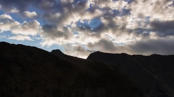 Clouds Mountains Moving Time Lapse — Stock Video