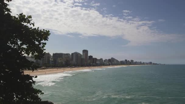 Vista Aerea Della Spiaggia Copacabana Rio Janeiro Brasile — Video Stock