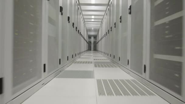 Corridoio Nel Data Center — Video Stock