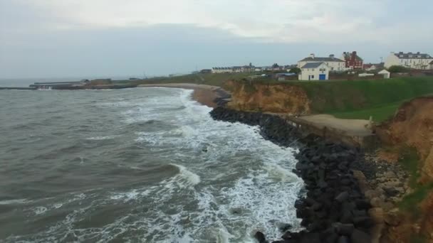 Ponto Vista Drone Litoral Cidade — Vídeo de Stock