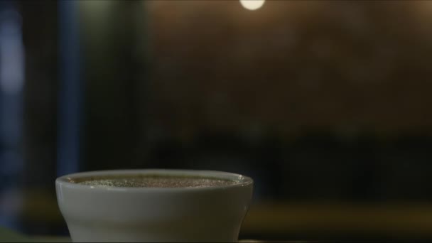 Close Xícara Café — Vídeo de Stock