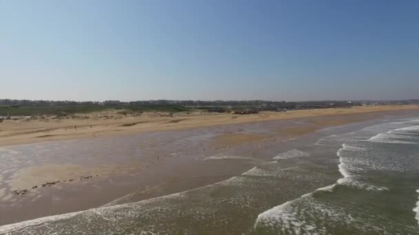 Vista Panorámica Las Mareas Playa — Vídeos de Stock