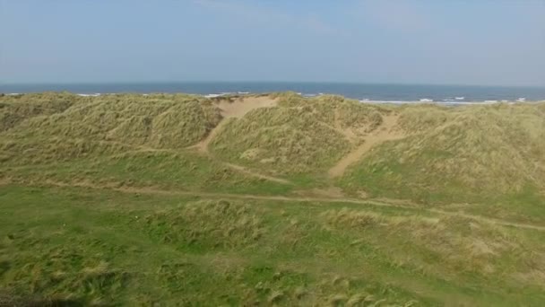 Drone Oogpunt Landschap Met Strand — Stockvideo