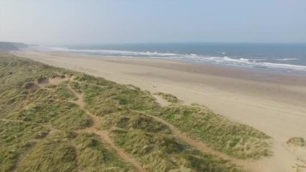 Vista Aerea Del Paesaggio Con Spiaggia — Video Stock