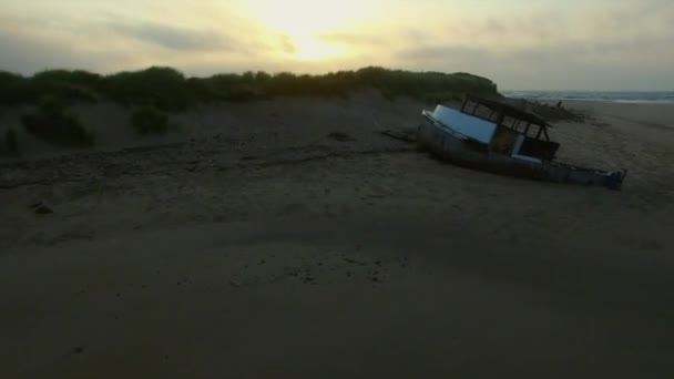 Vista Del Naufragio Playa — Vídeos de Stock