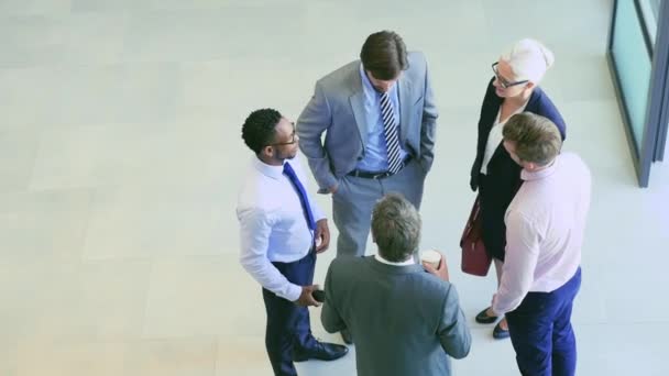 Chers Collègues Dans Couloir Bureau — Video