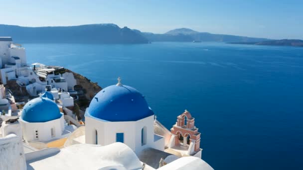 Townscape Mar Día Santorini Grecia — Vídeo de stock