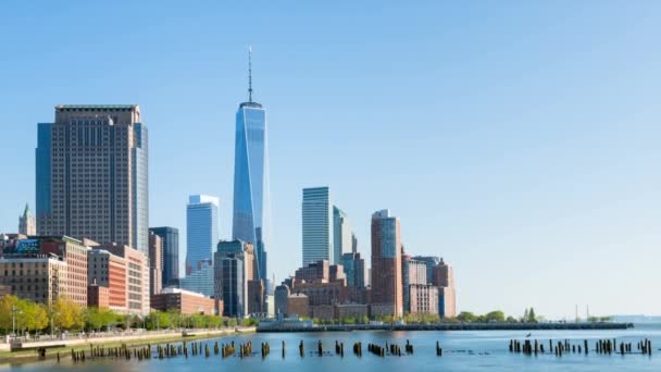 Manhattan Skyline Nueva York Nueva York Estados Unidos Lapso Tiempo — Vídeos de Stock