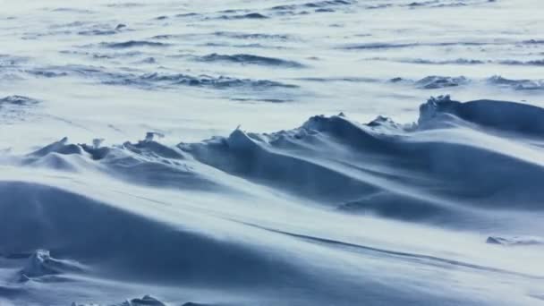Snöiga Landskap Brunt Ice Shelf Antartica — Stockvideo
