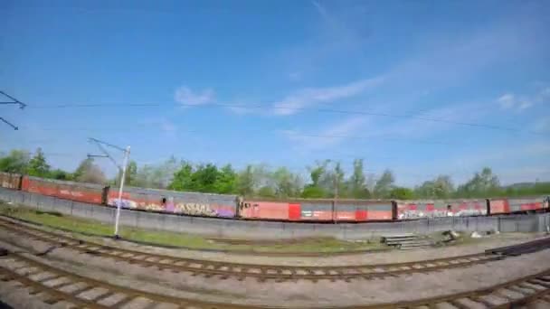 Plataforma Trenes Estaciones Tren — Vídeos de Stock