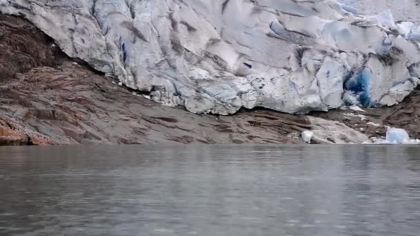 Geleira Qualerallit Derretendo Fiorde Narsaq Groenlândia Sul Groenlândia — Vídeo de Stock