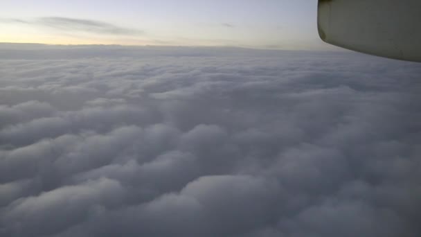 Cloudscape Visto Desde Avión Área Entre Islandia Groenlandia Narsaq Groenlandia — Vídeos de Stock