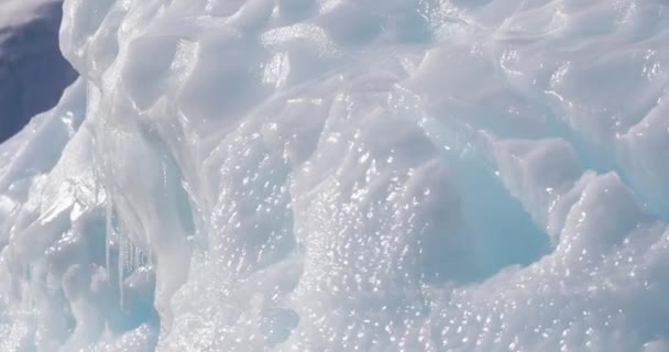 Damoy Point Buzdağının Çatlamış Hali Antarktika Yarımadası Antarktika — Stok video