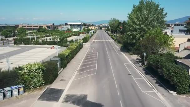 Coronavirüs Salgınının Ortasında Boş Bir Sokak Floransa Toskana Talya — Stok video