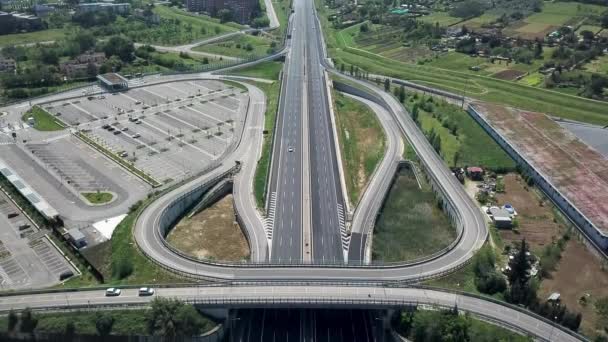 Parking Autoroutes Vides Milieu Pandémie Coronavirus Florence Toscane Italie — Video