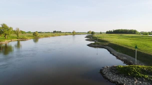 Campo Verde Río Brummen Güeldres Países Bajos — Vídeo de stock