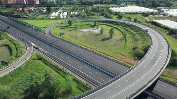 Peu Voitures Sur Les Autoroutes Milieu Pandémie Coronavirus Florence Toscane — Video