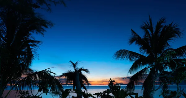 1Seascape Bright Blue Sea Skay White Clouds Background Dusk — Stock Photo, Image