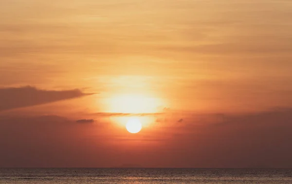 美丽的热带海滩日落 金色的背景 Koh Samui泰国 — 图库照片