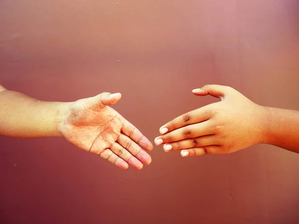 Handshake Business Väggen Textur Bakgrund — Stockfoto