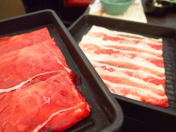 Carne Vermelha Textura Madeira — Fotografia de Stock