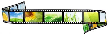Beyaz izole görüntüleri ile Film şerit