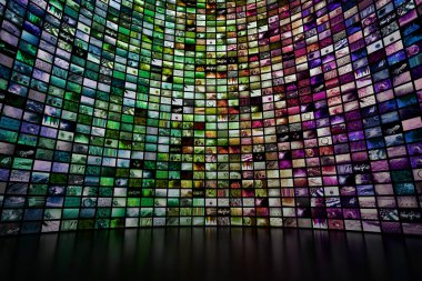 dev multimedya video ve resim duvarı