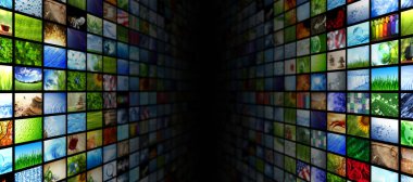 Dev multimedya video ve resim duvarlar