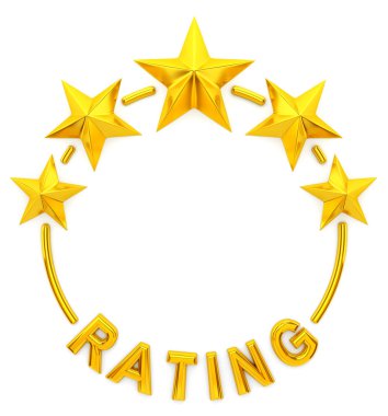beş altın yıldızlı rating