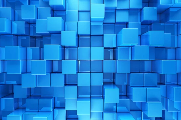 Abstracte achtergrond van blauwe blokken — Stockfoto
