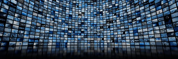 Gigante de vídeo multimídia e parede de imagem — Fotografia de Stock