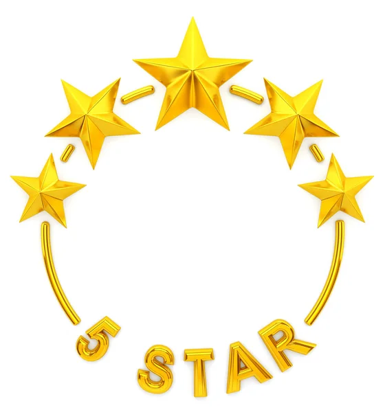 5 つの黄金の星 — ストック写真