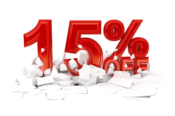 Percentage korting op verkoop-3D renderen — Stockfoto