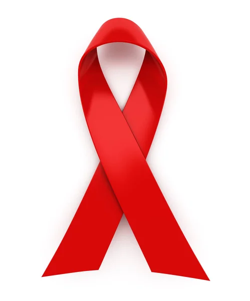 Shiny red ribbon — Stock Photo, Image