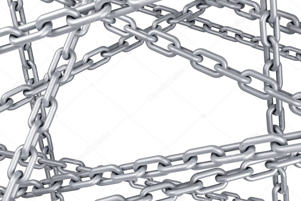 Steel chain background