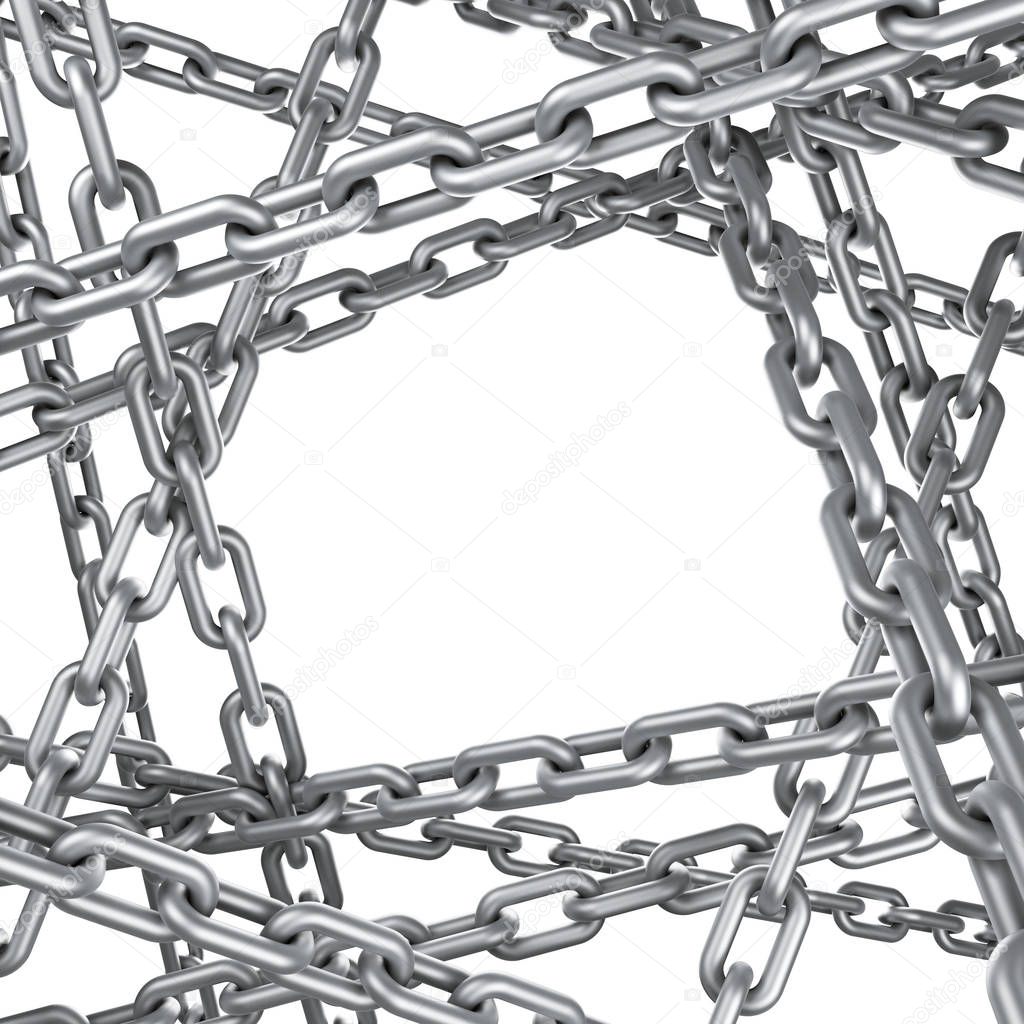 Steel chain background