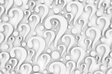 Soru işareti arka plan - 3d render