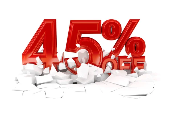 Percentagem de desconto venda - renderização 3d — Fotografia de Stock