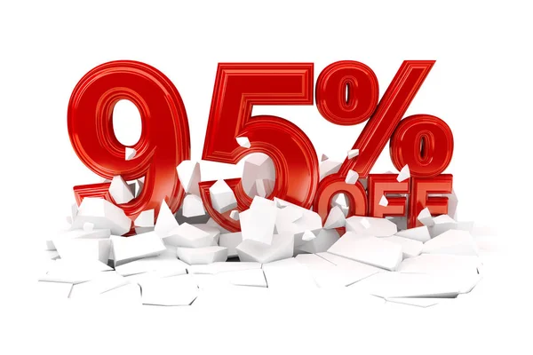 Percentage korting op verkoop-3D renderen — Stockfoto