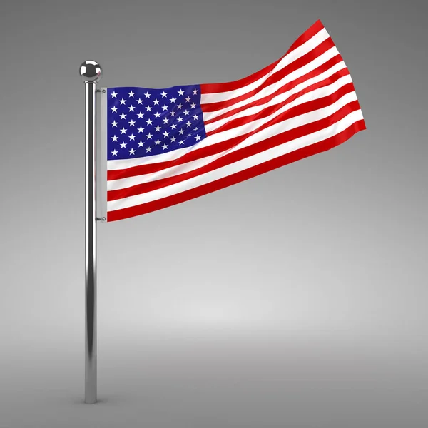 American flag flying - 3d render — Stock Photo, Image