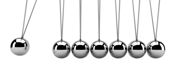 Newton's cradle isolated on white - 3d render — Stock Photo, Image