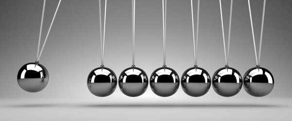 Newton's cradle - 3d render