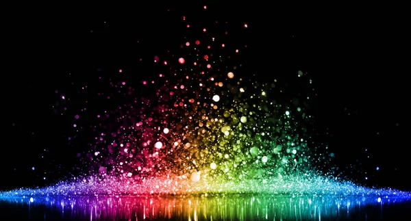 Arco-íris de luzes brilhantes brilhantes fundo abstrato — Fotografia de Stock
